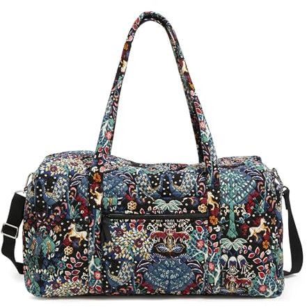 Vera Bradley Große Reisetasche für Damen, Baumwolle, Enchantment, Einheitsgröße, Verzauberung, Einheitsgröße, Große Reisetasche aus Baumwolle