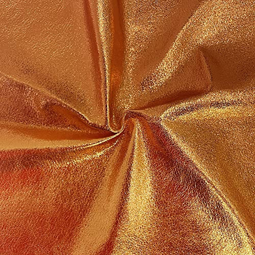 XHT Glänzendes Kunstleder 90 x 135 cm, Weiche Stoff, Kunstleder Meterware, Zum Herstellen Von Schuhen/Beutel/Gürtel/Handwerk (Orange)