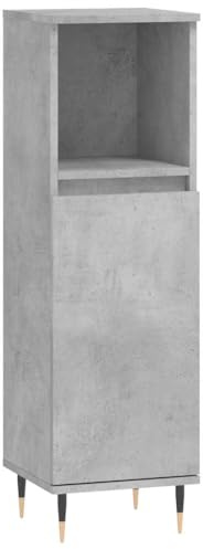 vidaXL Badschrank Betongrau 30x30x100 cm Holzwerkstoff