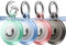 JETech Lot de 4 Coque Étanche pour AirTag avec Porte-Clés, Corps Complète Étui Housse de Air Tag Anti-Rayures Porte-Clefs Support pour Enfants, Collier pour Animal (Noir/Vert/Rose/Bleu)