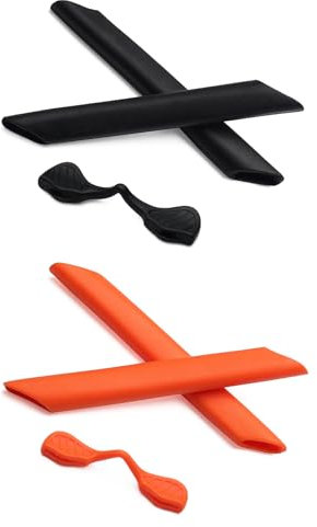 PapaViva Kits de caoutchouc de rechange pour Oakley RadarLock Path/Vented, Orange + noir., RadarLock Path/Vented