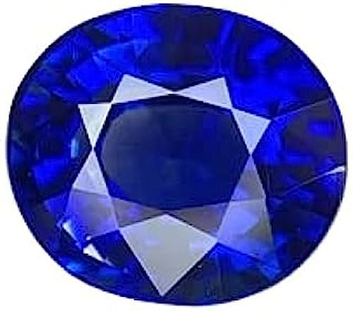 JAGDAMBA GEMS Blauer Saphir (NEELAM/NILAM-Stein) 5,00 Karat zertifizierter natürlicher Ceylon-Qualitäts-Edelstein AAA-Qualität, Edelstein, blauer Saphir, Edelstein, Blauer Saphir