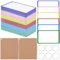 Flash Cards,360 Pcs Colored Index Cards 3x5 Inch Ruled Flashcards with Ring and Kraft Paper, Study Cards Revision Cards for Taking Notes Study Office School