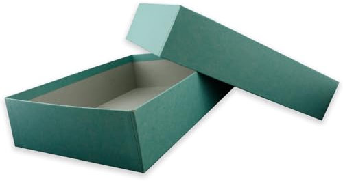 Hochwertige Aufbewahrungs- und Geschenkboxen - 2 Stück - DIN A4 - Eukalyptus Kraftpapier bezogen - 302 x 213 x 70 mm
