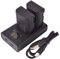 DSTE DMW-BLF19E Batterie Rechargeable (Paquet de 2) et Chargeur Double USB Smart LED Compatible avec Panasonic Lumix DMC-GH3 DMC-GH3A DMC-GH3GK DMC-GH3H DC-G9GK-K