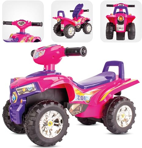 Quad per bambini da 1 anno, scivolo quad, baby quad, veicolo baby auto (Rosa)