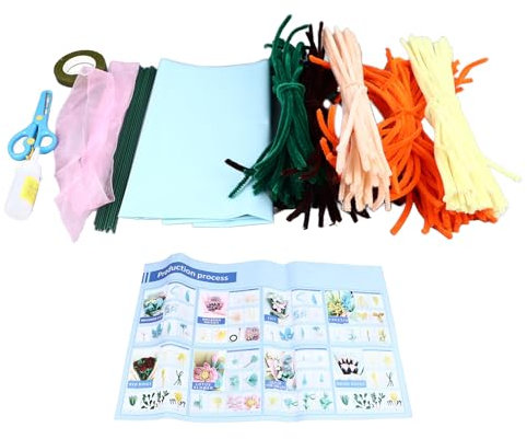 DIY Chenille-Stiel-Blumenstrauß-Set, Pfeifenreiniger-Bastelbedarf, Simulation, Innovatives, Handgefertigtes Pfeifenreiniger-Sonnenblumen-Set Für Hochzeitsgeschenk, Urlaubsdekoration