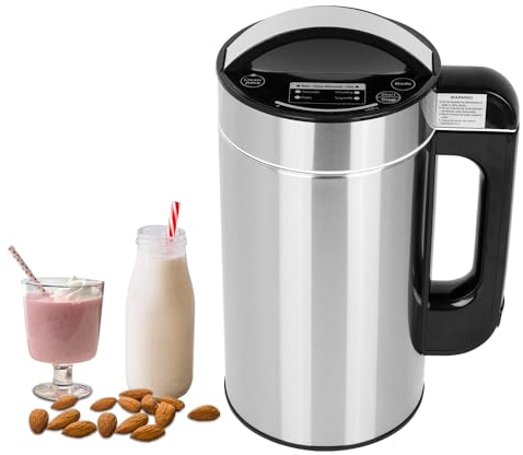 hzexun Machine à Lait Végétal,Machine a Lait Vegetal et Soupe, Chaud et Froid, Milky Plant Machine, Soja, Noix, Porridge,Milkshake,Soy Milk Maker 1,5 litres