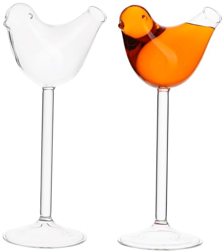 Vogelförmige Cocktailgläser aus Glas 150ml für Weihnachten Mottoparty