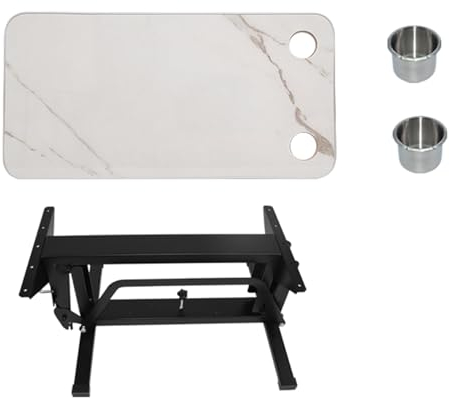 YLLSMGS Wohnmobiltische Klappbarer Wohnmobiltisch, Höhenverstellbares Tischbein, Abnehmbarer für Yachten, Wohnmobile, Wohnmobile(White)