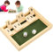 MOAZIFI Shut The Box Spiel 2-Spieler, Würfelspiel Holz, Würfelspiele, Klappbrett Spiel, Tisch Spiel Klassisch Würfelspiel Board Spielzeug, Heimtischspiel-2-Spieler, Für Kinder Und Erwachsene