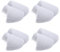 Jamsinmu 4 Paar Schulterpolster Schaum Praktische Push Up Pads für Einnähen Blazer Jacken Anzug Mäntel Sakkos Kleid Kleidung Nähen Zubehör White Small