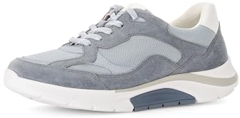Gabor Damen Low-Top Sneaker, Frauen Halbschuhe,schnürschuhe,schnürer,straßenschuhe,Strassenschuhe,Sportschuhe,Lagune/Nautic/weis,42 EU / 8 UK