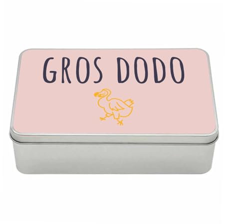 Metalldose pink - Großer Witz Witz Humor Tier Schlaflosigkeit - 11 x 18,5 x 5,5 cm - Aufbewahrungsbox, Schlüssel, Werkzeug, Brotdose, Zucker, Kekse