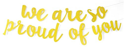 MERRYHAPY Dauerhafte Papiergirlande „wir Sind So Stolz Auf Dich“ Für Abschlussfeiern Partydekorationen Flagge