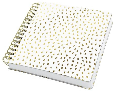 Sigel JQ100 Spiralblock Gästebuch 23,4 x 21,5 cm, blanko, dickes 120 g Papier, Hardcover, 240 Seiten, für Hochzeiten, Geburtstage, Polterabend, Taufe