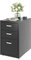 FlexiSpot Rollcontainer Büroschrank mit 3 Schubladen, Aktenschrank Metallschrank Kommode mit Rädern, Schreibtisch Unterschrank für Zuhause und Büro (Schwarz)