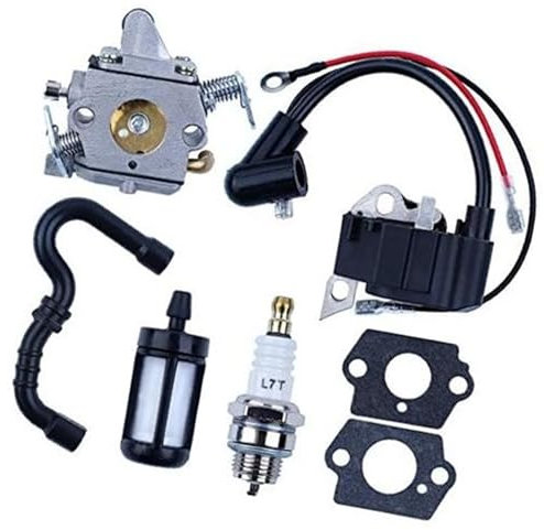 Pexorin Carburatore Bobina di accensione Filtro del tubo del carburante Candela, for STIHL, 017 018 MS180 MS170 MS 170 MS 180 Motosega Ricambio di ricambio Candela per tosaerba