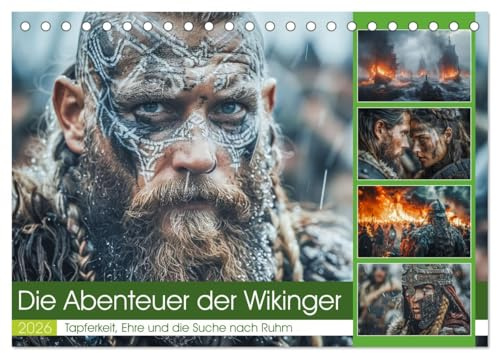 Die Abenteuer der Wikinger (Tischkalender 2026 DIN A5 quer), CALVENDO Monatskalender: Die Helden der Nordmeere sind die Wikinger, die unerschrockenen ... der Skalden fortleben. (CALVENDO Menschen)