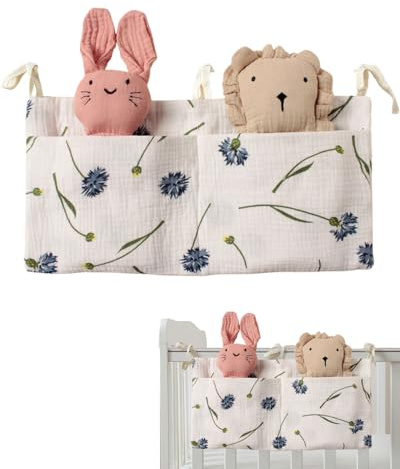 TPZORJX 1 Stück Hängetasche für Kinderbett, Organizer für Kinderzimmer, Aufbewahrungstaschen, Bettaufbewahrung, Aufbewahrungstasche zum Aufhängen für Bett, zur Aufbewahrung von Kleidung, Windeln