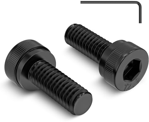 120 Stück M4 x 10 mm Schrauben, Zylinderschrauben mit Innensechskant | M4 Schrauben Schwarz Kohlenstoffstahl Zylinderkopfschrauben, Inbusschrauben Vollgewinde mit Schlüssel