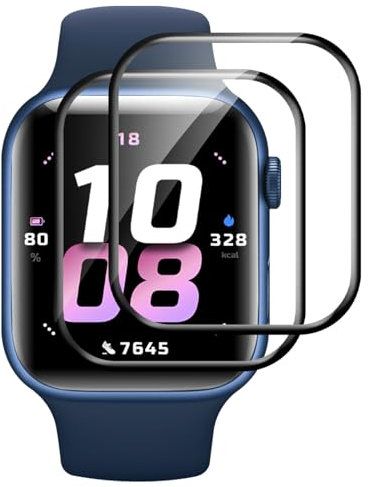 Carantee Verre Trempé pour Apple Watch 10 46 mm, 2 pièces 9H Dureté Haute Sensibilité protection écran, Ultra HD 3D plein écran vitre protection, Sans Bulles pour 10 46 mm Film Protection D'écran