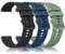 Yisica 3 Piezas Correa para 20mm Reloj Inteligente Hombre Mujer, Liberación Rápida de Silicona Suave Pulseras de Repuesto