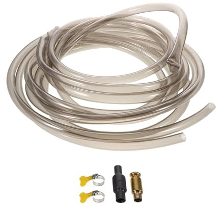 Toyvian Tuyau de Siphon Aquarium 5 M avec Collier de Serrage Changeur d'eau sans Éclaboussures Aspirateur de Substrat pour Nettoyage Gravier Système pour Entretien Poissons et