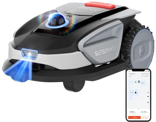 Sunseeker S4 Robot Tagliaerba Senza Filo, LiDAR 360° + Vision AI, 1000 m²