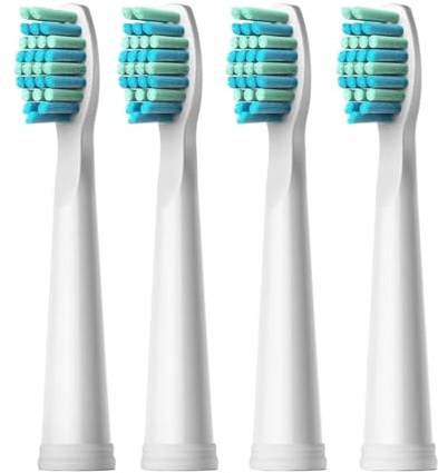 Kompatibel mit Fairywill-Elektrozahnbürsten, Ersatzköpfen, Elektrozahnbürsten-Sets for FW-507, FW-508, FW-917, Zahnbürstenkopf(FW01(1pack-4pcs))