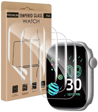 Cable Leader 4 pièces Verre Trempé pour Apple Watch Series 11 (42mm), Anti Rayures, sans bulles, Flexible TPU protection écran, Haute Sensibilité, Haute définition Apple Watch 11 42mm vitre protection
