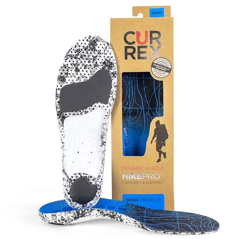 CURREX HikePro Einlegesohle – Deine neue Dimension des Wanderns. Dynamische Performance Einlegesohle für Walking, Hiking oder Spaziergänge,Blau (High Profile),EU 47-49 (Tag XXL)