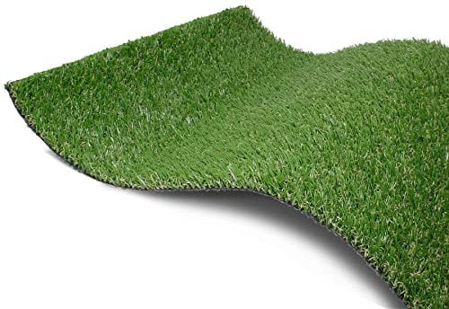 Kunstrasen-Teppich Meterware FAIR B1 - Grün, 4,00m x 1,00m, Wasserdurchlässiger, Schwer Entflammbarer Bodenbelag für Innenbereiche, Messen und Events