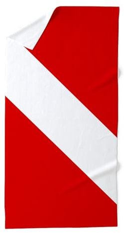 CafePress Diving: Diving Flag Large Novelty Printed Beach Towel 30x60