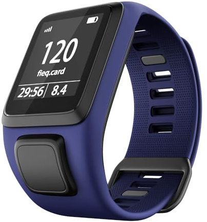 INF Bracelet compatible avec TomTom Adventurer, Runner, Golfer, Spark, Cardio, Music/bracelet de remplacement en silicone, couleur noir
