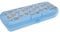 HomestreetUK Bright Hard Shell Plastic Pencil Case with Print, Deep Plastic Pencil Tin Style Stationery or Craft Carry Box Pink Blue Orange (Blue Cocktails)
