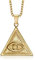 BOBIJOO JEWELRY - Anhänger Halskette Dreieck Auge Gottes Freimaurer Illuminaten Altes Ägypten Vergoldete Goldkette