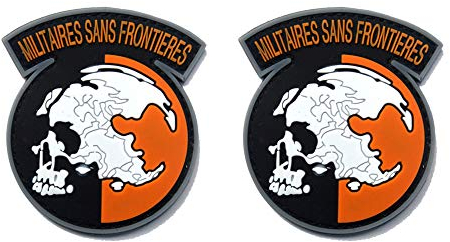 ODSS Militaires Sans Frontieres Patch Stickerei MGS Peace Walker Tactical Patch Cloth Moral Armband Haken und Schlaufen Armband 2 Stück
