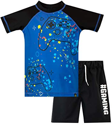 Harry Bear Boys Swim Set Gaming Black 12-13 Years