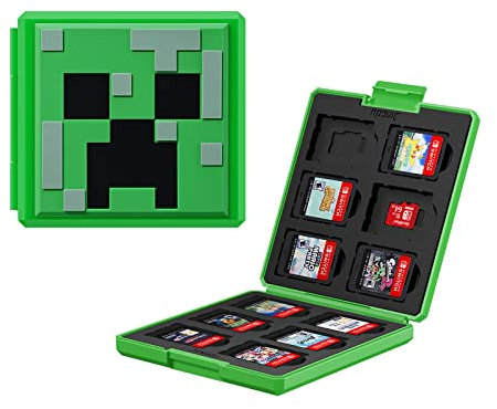 Jemdo Switch Game Card Case Compatible with Switch 2, Nintendo Switch, OLED & Lite – 12-Slot Hard Shell Cartridge Holder – Compact, Protective Travel Organizer, Perfect Gift for Kids & Gamers