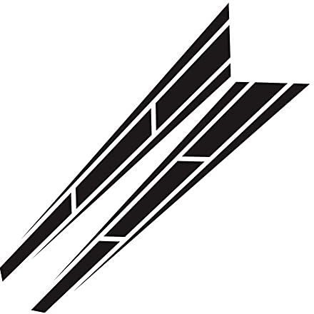 Asudaro Auto Aufkleber Racing Sport Streifen Aufkleber Haube Dekorative Aufkleber Universal Hood Aufkleber Streifen Vinyl Abziehbild Streifen Auto Aufkleber Motorhaube Deko Folie Sticker,Schwarz