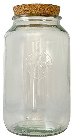 mikken Vorratsglas 3 Liter Weckglas Glasdose mit Korken