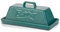 Porcelain Butter Dish with Lid, Candiicap Classic Matte Butter Keeper for Countertop, Large Butter Holder for Butter Storage, Dishwasher Safe (Matte Green)