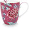 Pip Studio Flower Festival Henkelbecher Dark pink XL 450 ml