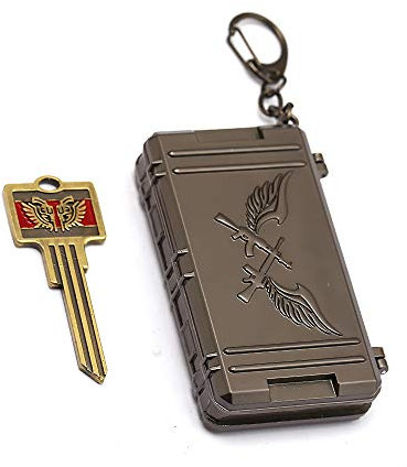 yound Keychain Pubg Victory Box Treasure Box mit Schlüssel for Öffnen des Legierungs-Schlüsselanhängers