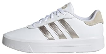 adidas Femme Court Platform Shoes, Cloud White/Champagne Met/Aluminium, 37 1/3 EU