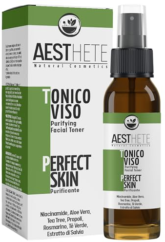 100ml Gesichtswasser Spray Mit 5% Niacinamide, Aloe Vera & Grüner Tee, Porenreiniger Für Unreine Haut, Toner Gesicht Für Fettige Haut, Hydratisierend, Made In Italy, Poren Verkleinern - Aesthete