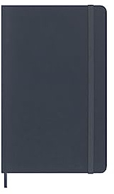 Moleskine Precious & Ethical Notizbuch, mit einer Geschenkbox, veganem Einband, Klettverschluss, Großformat 13 x 21 cm, Farbe Blau