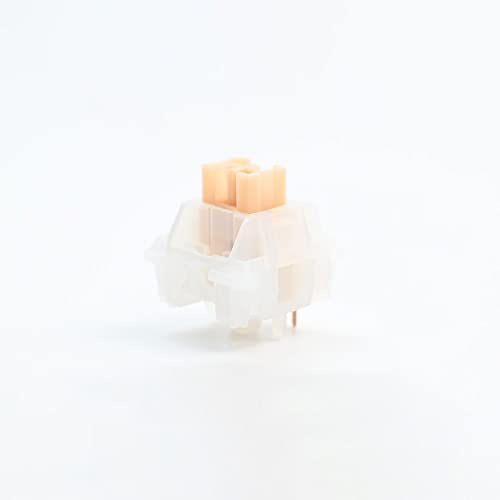 DucKey Outemu Jade Switch, Linear/Clicky/Silent Tactile Lubed RGB 5Pin MX Switch For Mechanical Keyboard (Color : Silent Yellow Jade, Size : 30Pcs)