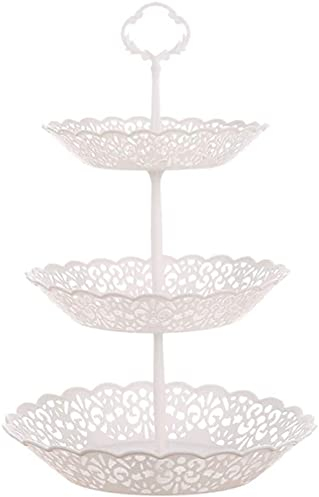 VIXPET Fruit Basket Fruit Etagere Fruit Bowl Plastic Cupcake Dessert Stand Fruit Basket Removable 3 Etagere Fruit Baskets Vegetables Fruit Snacks Bread Display Kitchen
